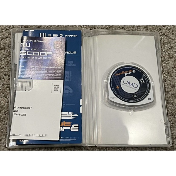 Wipeout Pure Sony Playstation PSP Registration! Complete CIB Black Label Manual! - Picture 3 of 4